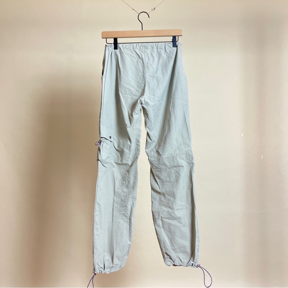 NWT Peachy Den The Mimi Bottoms Cargo Pants in Oyster Sage Mint Seafoam Green - Picture 13 of 13